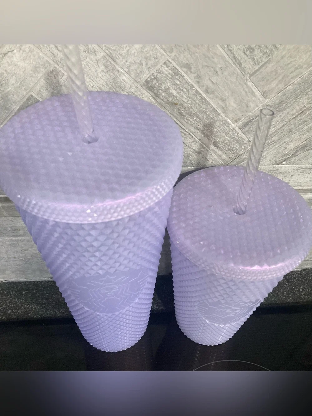 Starbucks 2021 Icy Lavender Studded Tumbler Pair